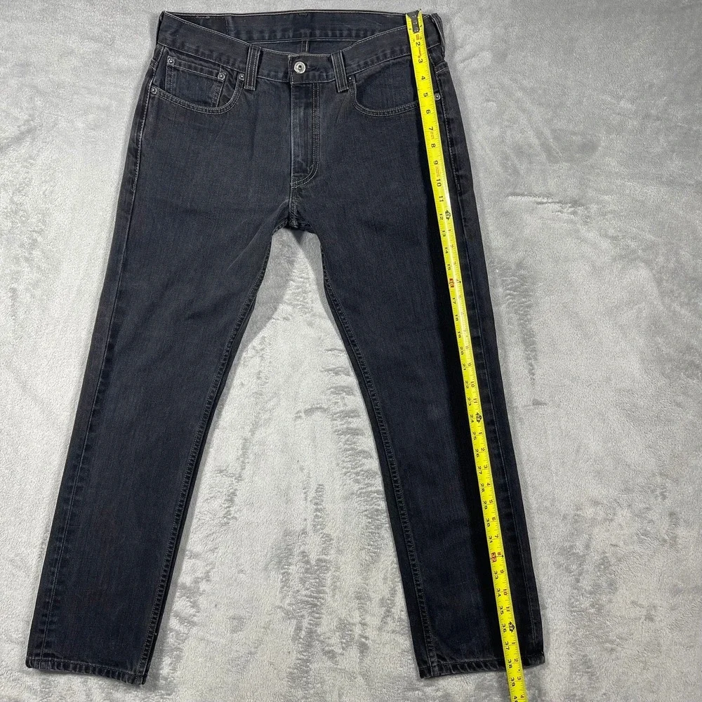 Levi's 511 Skinny Jeans Mens 34(32)x29(28.5) Black Faded Denim 100% Cotton